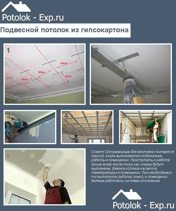 Подготовка потолка под натяжные потолки, детали на фото и видео