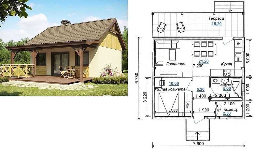Планировка дома 8 на 8: отличный проект деревянного двухэтажного дома с двумя спальнями
 - 26 фото