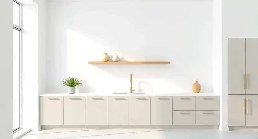 Организация кухни без верхних модулей