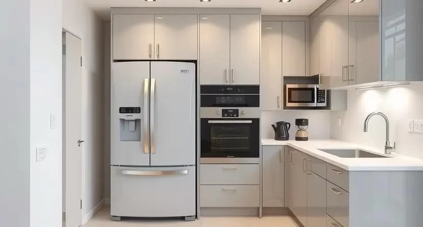 Планировка кухни со встраиваемой техникой
