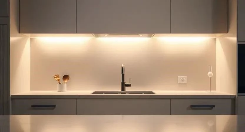 Установка системы автоматического освещения на кухне
