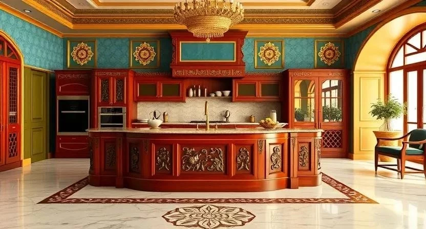 Дизайн кухни в восточном стиле