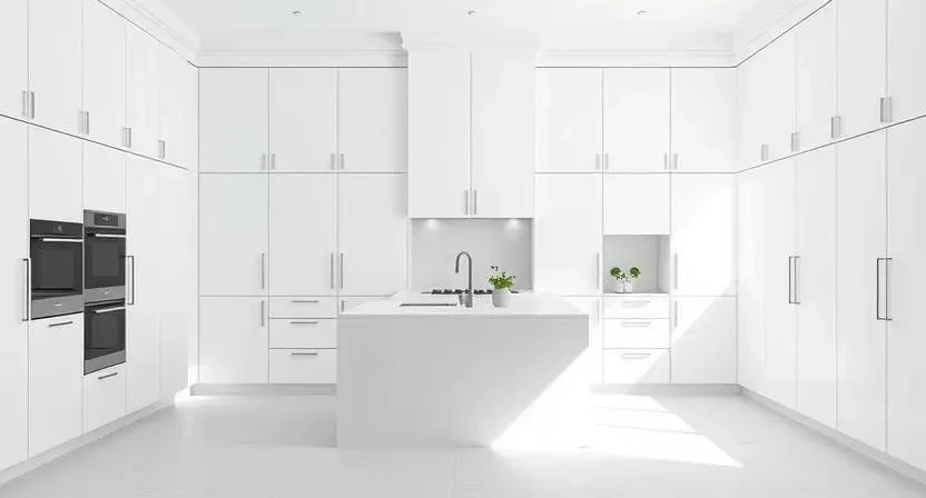 Организация кухни с закрытыми системами хранения