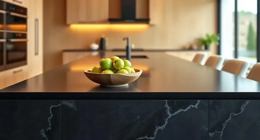 Каменные столешницы для кухни: виды, стоимость и характеристики