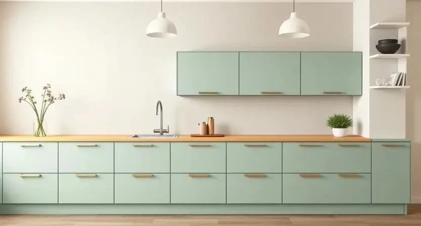 Проектирование кухни с низкими шкафами