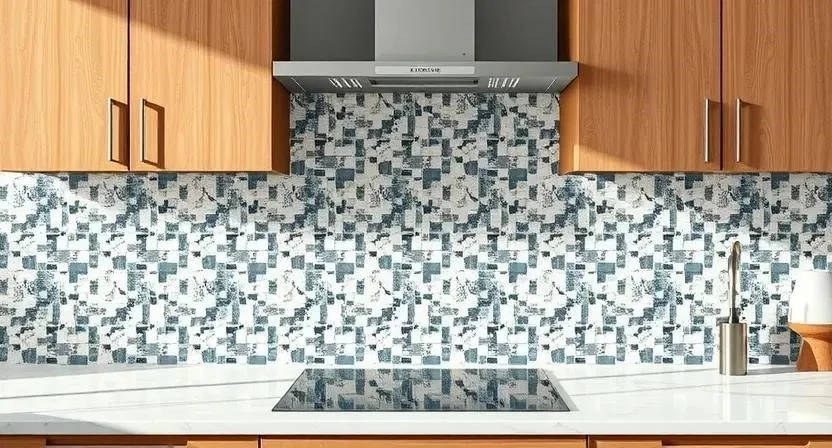 Создание кухонного фартука из мозаики