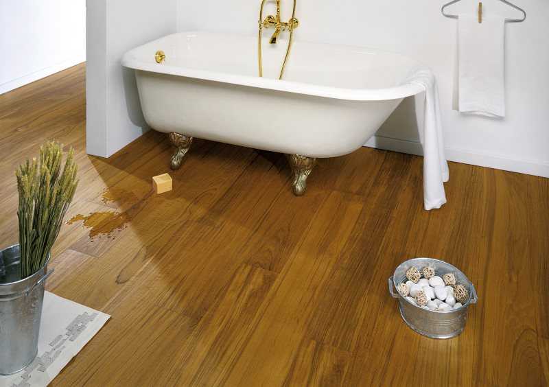 Разновидности ламината для ванной: на пол, потолок, стены
