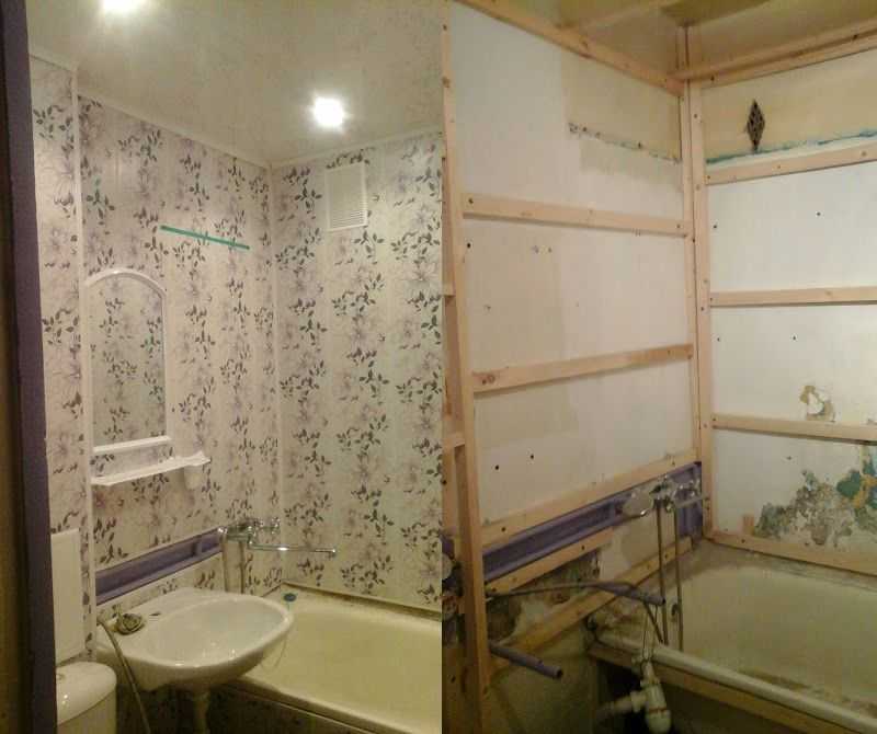 Отделка стен в ванной пластиковыми панелями за 1 день
