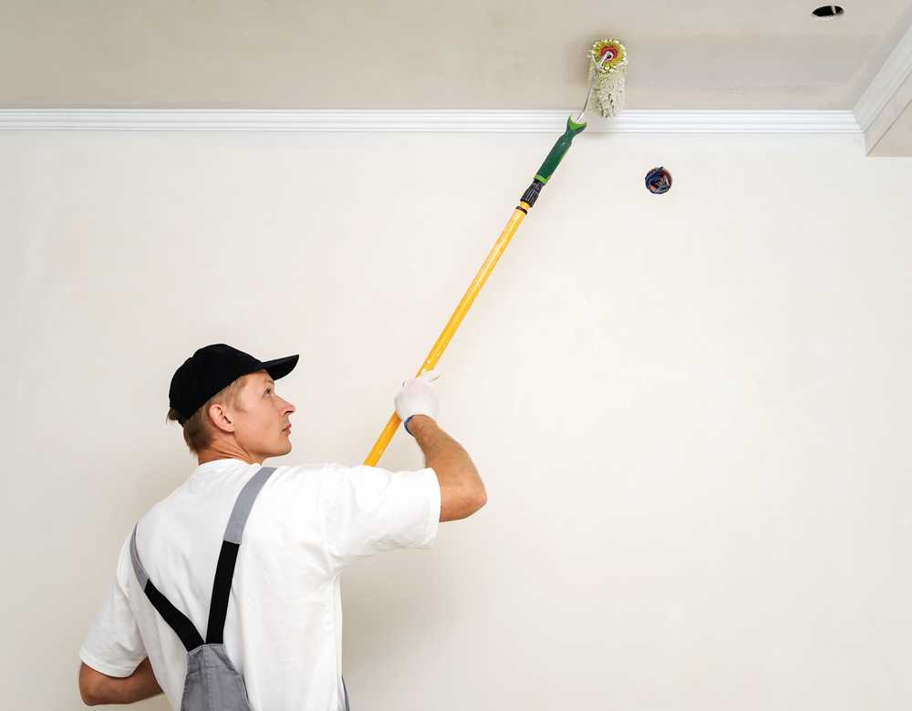 Фактурная краска для потолка: видео-инструкция по применению своими руками и фото