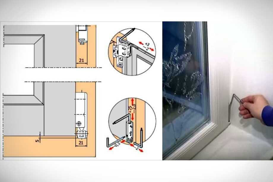 Регулировка пластиковых окон и дверей самостоятельно - инструкция по отладке прижима "зима-лето"