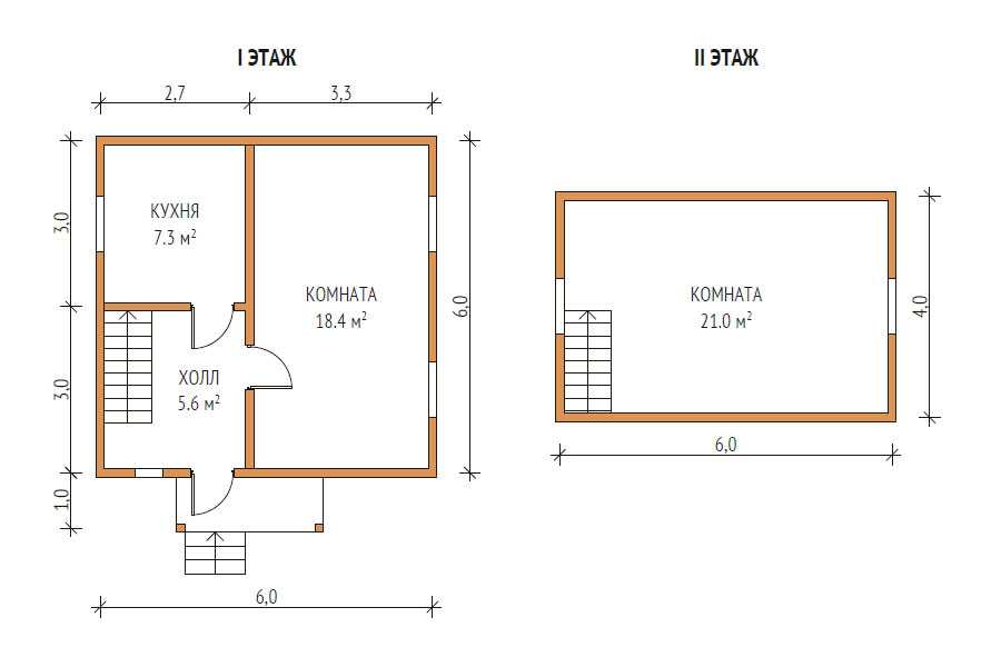 Планировка двухэтажного дома 6 на 6 м: создаем функциональное пространство Расположение комнат Планировка этажей Возможные ошибки Выбор материала