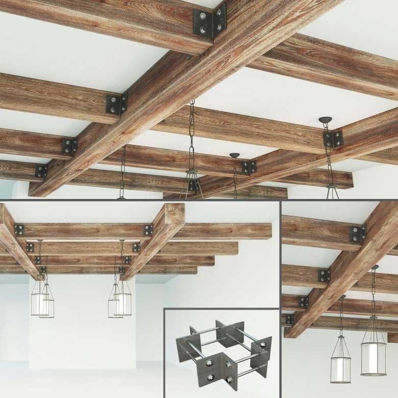 Балки на потолке: как сделать интерьер стильным (+ фото)