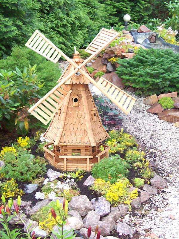 Декоративная мельница для сада: как сделать своими руками, чертежи. основные функции декоративной мельницы на даче