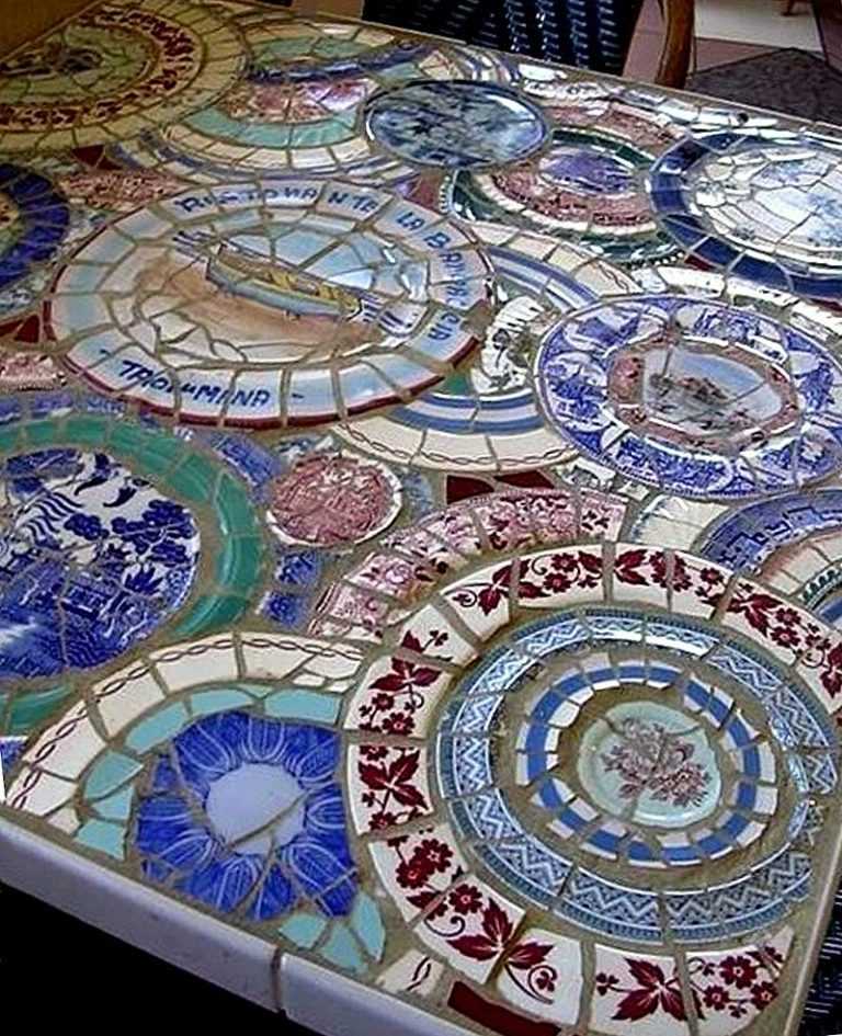 Мозаика из битой плитки своими руками орнамент