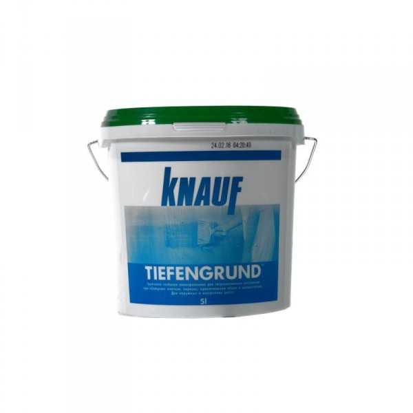 Грунтовка тифенгрунд кнауф (knauf tiefengrund): расход грунтовки на квадратный метр для стен и потолков, достоинства и хранение