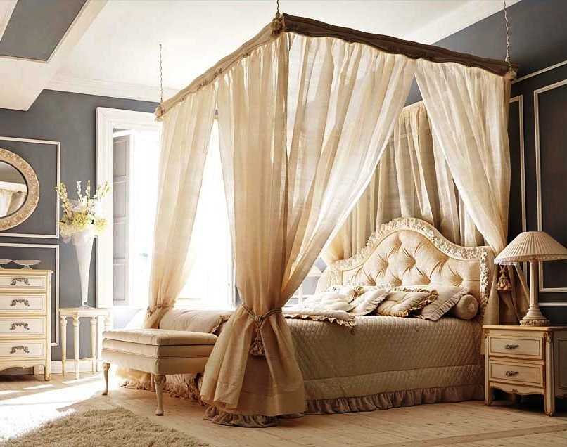 Кровать с балдахином, навесом, шатром: как сделать на взрослую двухъярусную кровать - 31 фото