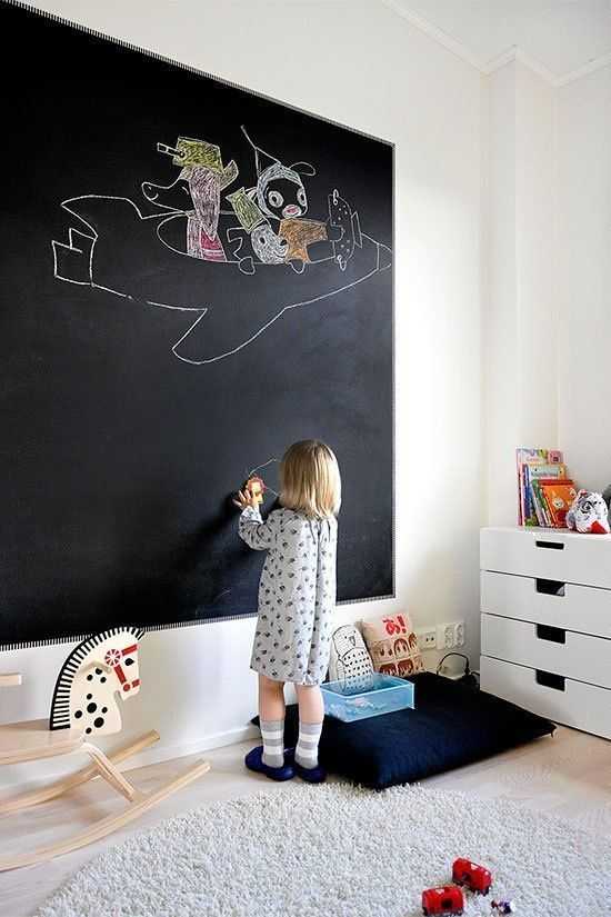Грифельная краска для стен: веселые нотки в современном интерьере
