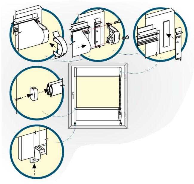 Как установить рулонные шторы на окна