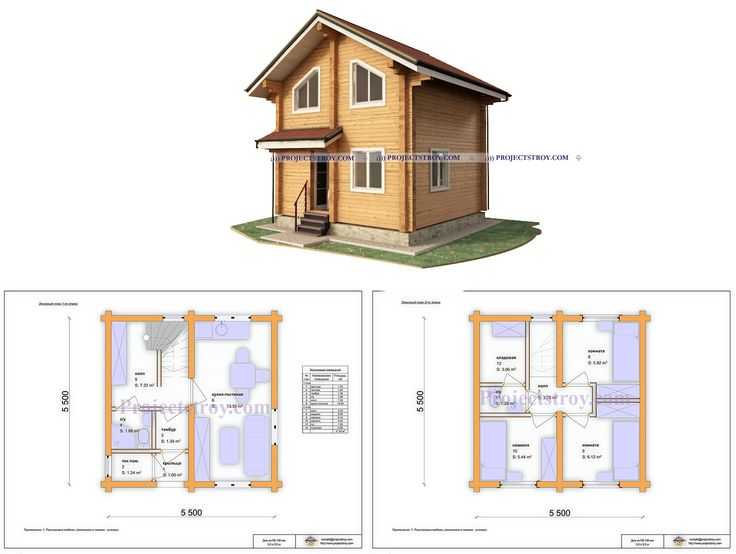 Дом 6 на 12: одноэтажный и двухэтажный проект, с мансардой, фото планировки, постройка из пеноблоков, газобетона, бруса, с гаражом