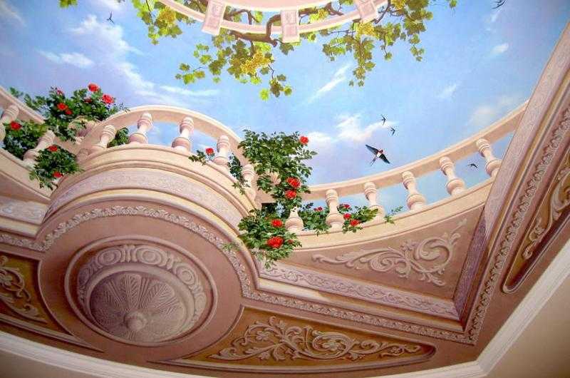 Художественная роспись потолков и стен своими руками :: syl.ru