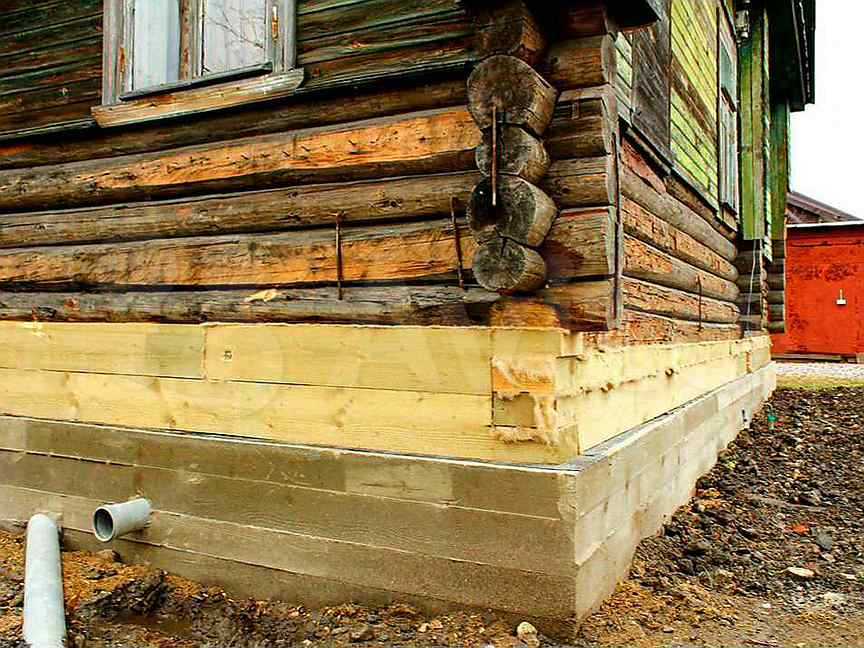 Как поднять дом для заливки фундамента. как поднять старый деревянный дом на фундамент с помощью домкрата