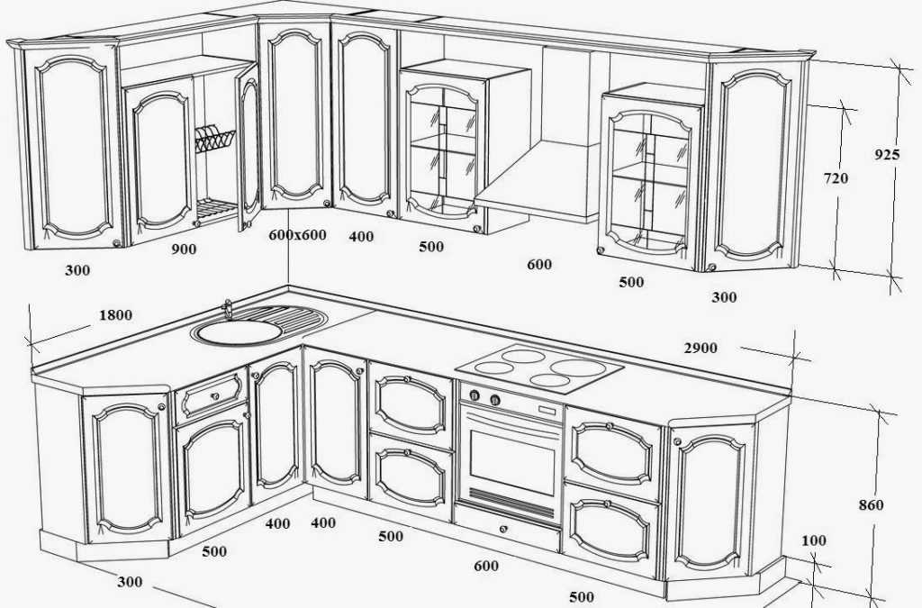 Стандарты кухонной мебели и правила ее проектирования
