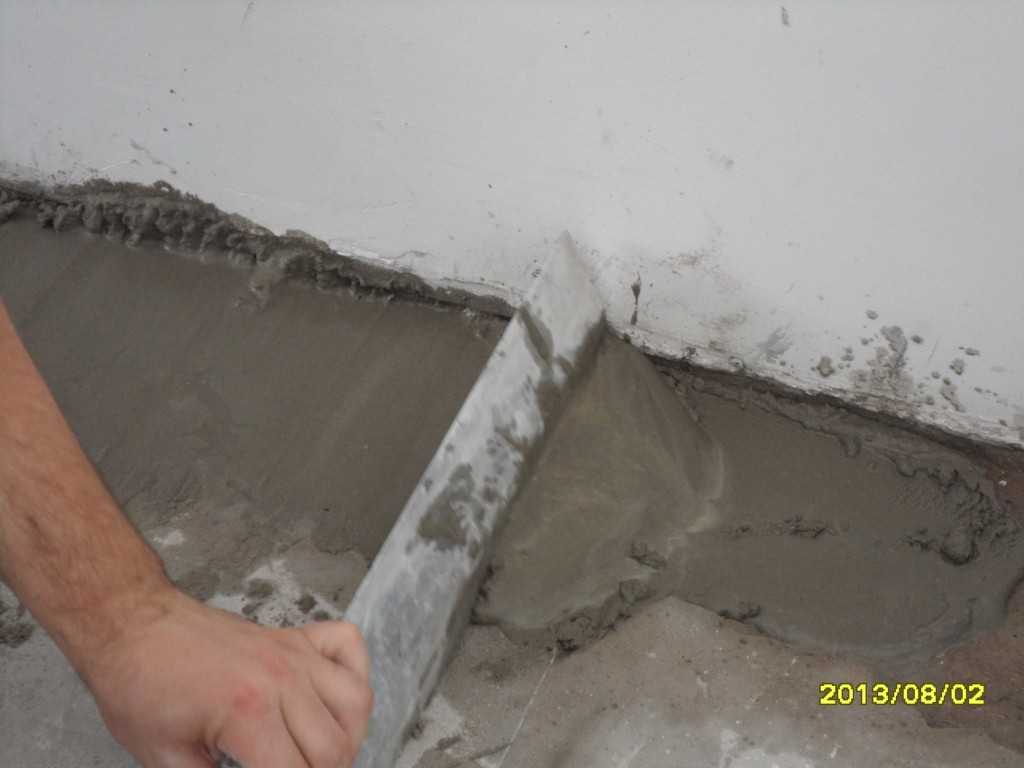 Ремонт бетонного пола - трещины, выбоины, обеспыливание.