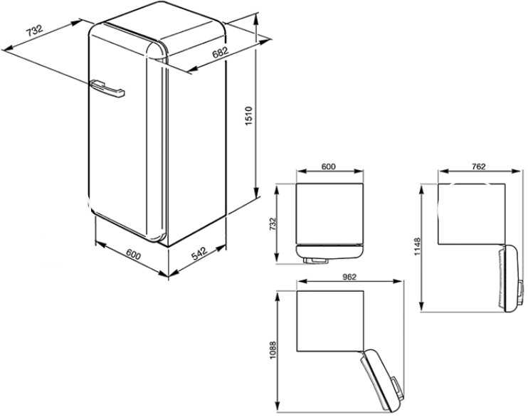 Стандартная ширина холодильника: размеры, габариты, какая бывает высота бытовых, двухкамерного, минимальная, сколько глубина большого