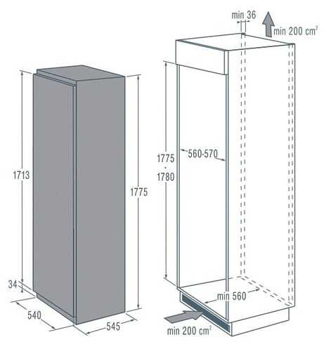 Габариты бытового холодильника: стандартная ширина, высота и глубина холодильника