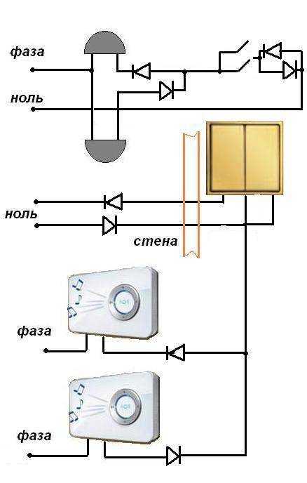 Электрический звонок в квартиру проводной схема подключения