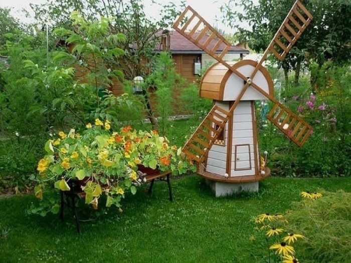 Мельница своими руками: как сделать декоративную ветряную конструкцию из фанеры для сада