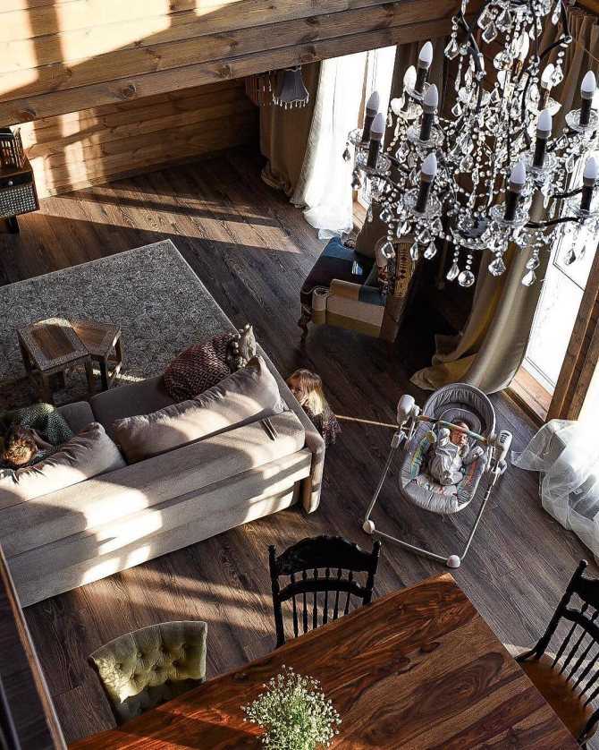 Дизайн деревянного дома, стили и оформление комнат - фото примеров