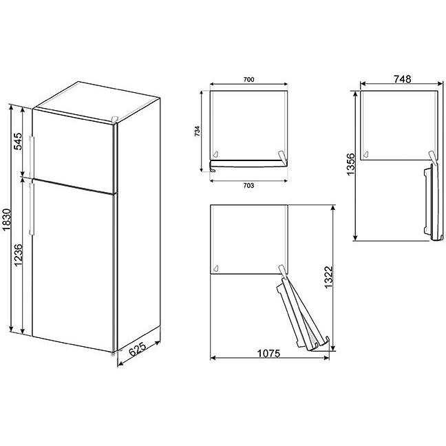 Вес холодильника атлант двухкамерный высота 170